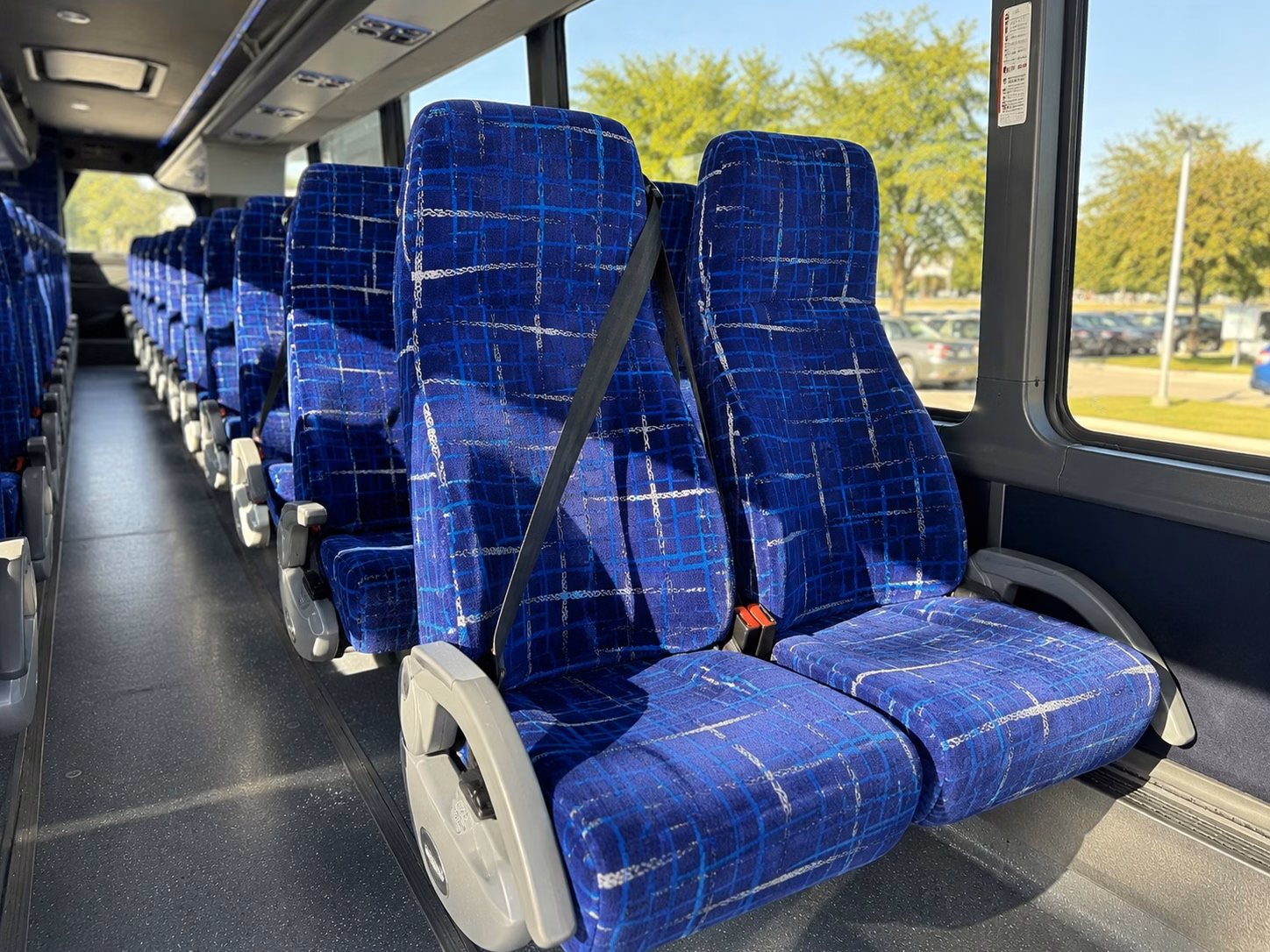chandler charter bus rental interior